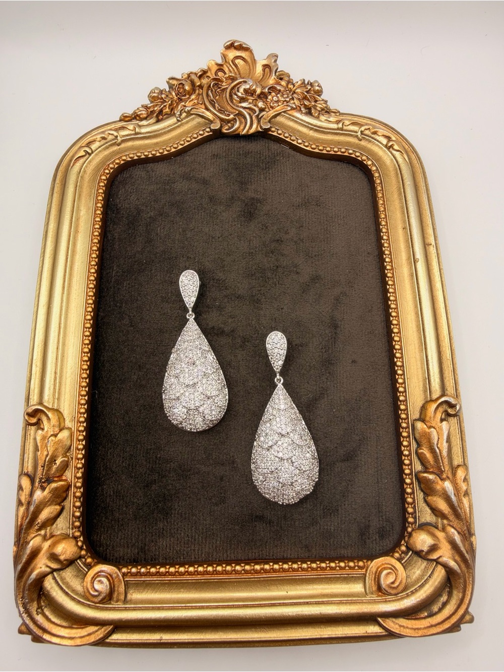 Elegant Crystal Teardrop Drop Earrings